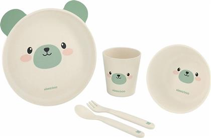 Kikka Boo Σετ Φαγητού ''Bear'' από Bamboo Πράσινο 5τμχ από το Moustakas Toys