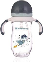Kikka Boo Παιδικό Ποτηράκι με Λαβές και Καλαμάκι ''Tritan Sippy'' από Πλαστικό Γκρι 300ml για 12m+ από το Moustakas Toys