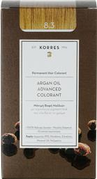 Korres Argan Oil Advanced Colorant 8.3 Ξανθό Ανοιχτό Μελί 50ml από το Pharm24