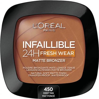 L'Oreal Paris Infallible 24H Fresh Wear Matte Bronzer 450 Tan Deep