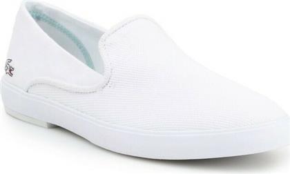 Lacoste Cherre Πάνινα Γυναικεία Slip-On Λευκά από το MybrandShoes