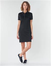 Lacoste Mini All Day Φόρεμα Μακό με Κουμπιά Μαύρο από το Spartoo