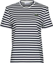 Lacoste Γυναικείο T-shirt Ριγέ Πολύχρωμο