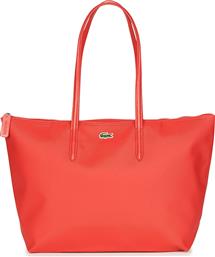 Lacoste L.12.12 Concept Zip Γυναικεία Τσάντα Shopper Ώμου Κόκκινη