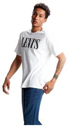 Oversized Graphic Ανδρικό T-shirt Λευκό με Λογότυπο Levi's από το Cosmossport