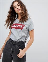 Levi's The Perfect Γυναικείο Αθλητικό T-shirt Γκρι από το MybrandShoes