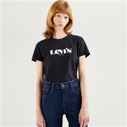 Levi's The Perfect Γυναικείο Αθλητικό T-shirt Μαύρο από το SportsFactory