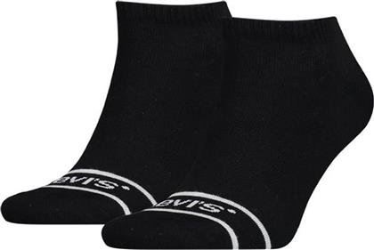 Levi's Unisex Μονόχρωμες Κάλτσες Μαύρες 2Pack από το MyShoe