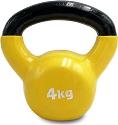 Liga Sport Kettlebell Βινυλίου 4kg Κίτρινο από το Plus4u