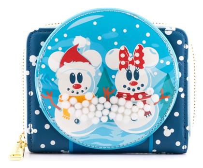 Loungefly Snowman Mickey Minnie Snow Παιδικό Πορτοφόλι με Φερμουάρ για Αγόρι Μπλε από το Designdrops