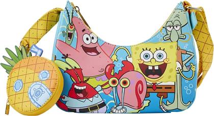 Loungefly Spongebob Squarepants Group Shot Παιδική Τσάντα Ώμου Κίτρινη από το Designdrops