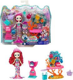 Mattel Παιχνίδι Μινιατούρα Enchantimals Ocean Kingdom Ocean Treasures Shop Doll & Accessories για 4+ Ετών