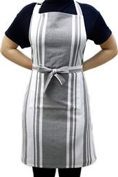 Melinen Ποδιά Κουζίνας Stripes Grey 60x76cm Βαμβακερή από το Viviana