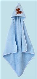 Melinen Βρεφική Κάπα-Μπουρνούζι με Κουκούλα Ted Μπλε από το Spitishop