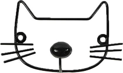 Minene Cat Παιδική Κρεμάστρα Μονής Θέσης Βιδωτή Μεταλλική Black 13x7cm από το Public