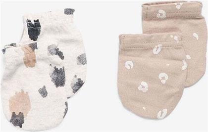 Minene Σετ Παιδικά Γάντια Χούφτες για Νεογέννητο Πολύχρωμα 2τμχ Printed Cream από το Spitishop