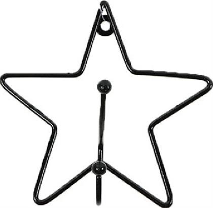 Minene Star Παιδική Κρεμάστρα Μονής Θέσης Βιδωτή Μεταλλική Black 12x12cm από το Public