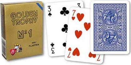 Modiano Poker Golden Trophy Τράπουλα Πλαστική για Poker Μπλε από το Plus4u