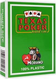 Modiano Texas Poker 2 Jumbo Τράπουλα Πλαστική για Poker Πράσινη από το Plus4u