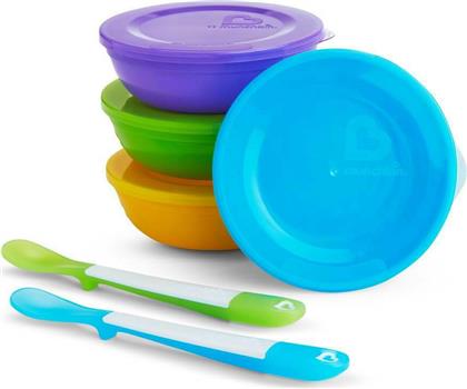 Munchkin Σετ Φαγητού Love A Bowls από Πλαστικό με Αντιολισθητική Βάση Πολύχρωμο 10τμχ για 4+ μηνών από το Pharm24