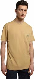 Napapijri Ανδρικό T-shirt Κίτρινο Μονόχρωμο