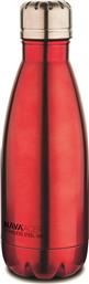Nava Travel Bottle Μπουκάλι Θερμός Stainless Steel Vacuum σε Κόκκινο χρώμα 0.35lt από το Elektrostore24