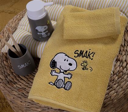 Nef-Nef Snoopy Smak Σετ Βρεφικές Πετσέτες 2τμχ Yellow Βάρους 420gr/m²