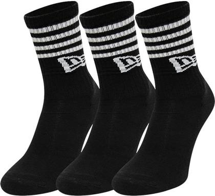New Era Unisex Κάλτσες Μαύρες 3Pack