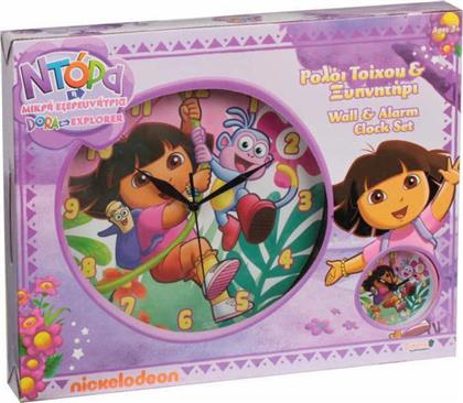 Nickelodeon Παιδικό Ρολόι Τοίχου Dora Πλαστικό 28εκ. από το GreekBooks