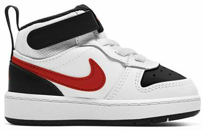 Nike Αθλητικά Παιδικά Παπούτσια Court Borough Mid 2 White / Black / University Red από το Cosmos Sport