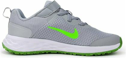 Nike Αθλητικά Παιδικά Παπούτσια Running Revolution 6 Lt Smoke Grey / Green Strike / Dk Smoke Grey από το E-tennis