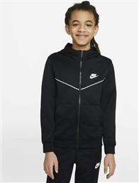 Nike Αθλητική Παιδική Ζακέτα με Κουκούλα Μαύρη Sportswear από το Cosmos Sport