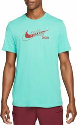 Nike Αθλητικό Ανδρικό T-shirt Dri-Fit Washed Teal με Λογότυπο από το E-tennis