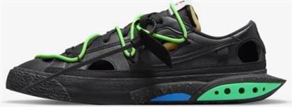 Nike Blazer Low Off-White Ανδρικά Sneakers Black / Volt / Blue