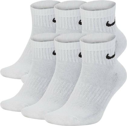 Nike Everyday Αθλητικές Κάλτσες Λευκές 6 Ζεύγη
