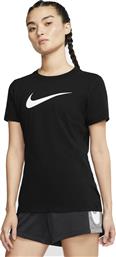 Nike Γυναικείο Αθλητικό T-shirt Dri-Fit Μαύρο