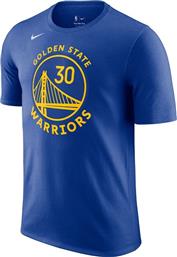 Nike Golden State Warriors Αθλητικό Ανδρικό T-shirt Μπλε με Στάμπα