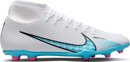 Nike Mercurial Superfly 9 Club FG/MG Ψηλά Ποδοσφαιρικά Παπούτσια με Τάπες White / Pink Blast / Baltic Blue