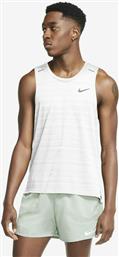 Nike Miler Ανδρική Μπλούζα Dri-Fit Αμάνικη Λευκή από το Cosmos Sport