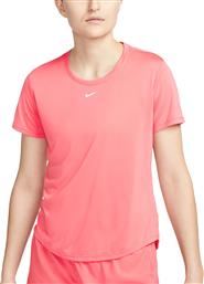 Nike One Γυναικείο Αθλητικό T-shirt Dri-Fit Sea Coral / White