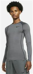 Nike Pro Ανδρική Μπλούζα Dri-Fit Μακρυμάνικη Γκρι