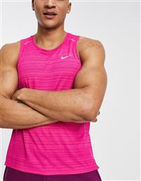 Nike Running Miler Ανδρική Μπλούζα Dri-Fit Αμάνικη Φούξια από το Cosmos Sport