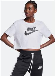 Nike Essential Γυναικείο Αθλητικό Crop Top Κοντομάνικο Λευκό Λευκό από το Cosmos Sport