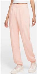 Nike Sportswear Essential Παντελόνι Γυναικείας Φόρμας με Λάστιχο Ροζ Fleece