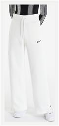 Nike Sportswear Phoenix Παντελόνι Γυναικείας Φόρμας Φαρδύ Λευκό Fleece