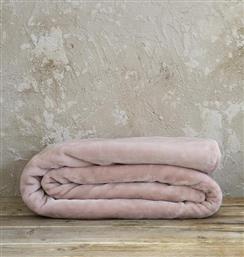 Nima Κουβέρτα Βελουτέ Coperta Powder Pink 160x220εκ. Ροζ από το Designdrops