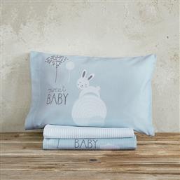 Nima Sunny Bunny Βρεφικό Κουβερλί Βαμβακερό Γαλάζιο 100x140cm από το Designdrops