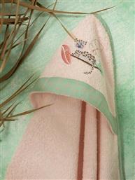 Nima Βρεφική Κάπα-Μπουρνούζι με Κουκούλα Little Paradise Ροζ από το Designdrops
