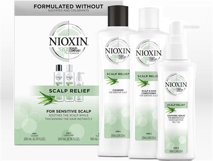 Nioxin Scalp Relief Kit Σετ Θεραπείας Μαλλιών με Σαμπουάν 3τμχ