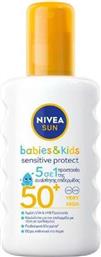 Nivea Αδιάβροχο Βρεφικό Αντηλιακό Spray Babies & Kids Sensitive Protective για Πρόσωπο & Σώμα SPF50+ 200ml από το Pharm24